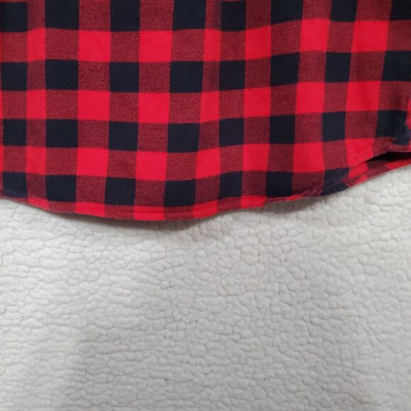 Woolrich Womens Black & Red Plaid Flannel Long Sleeve Button Shirt/Top Size Med - Picture 5 of 16